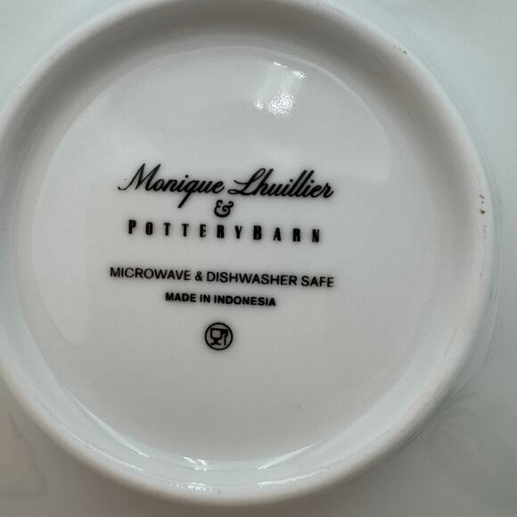 Pottery Barn Monique Lhuillier Olive Orchard 4 Cups and 4 Saucers - Picture 5 of 11